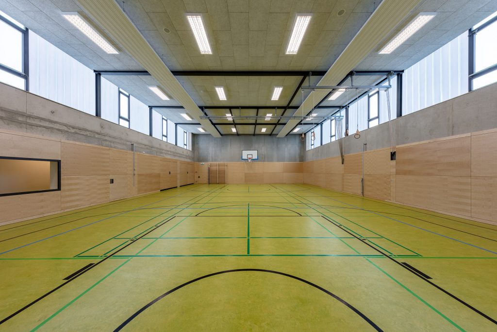 Die neue Sporthalle der Schule Kielortallee